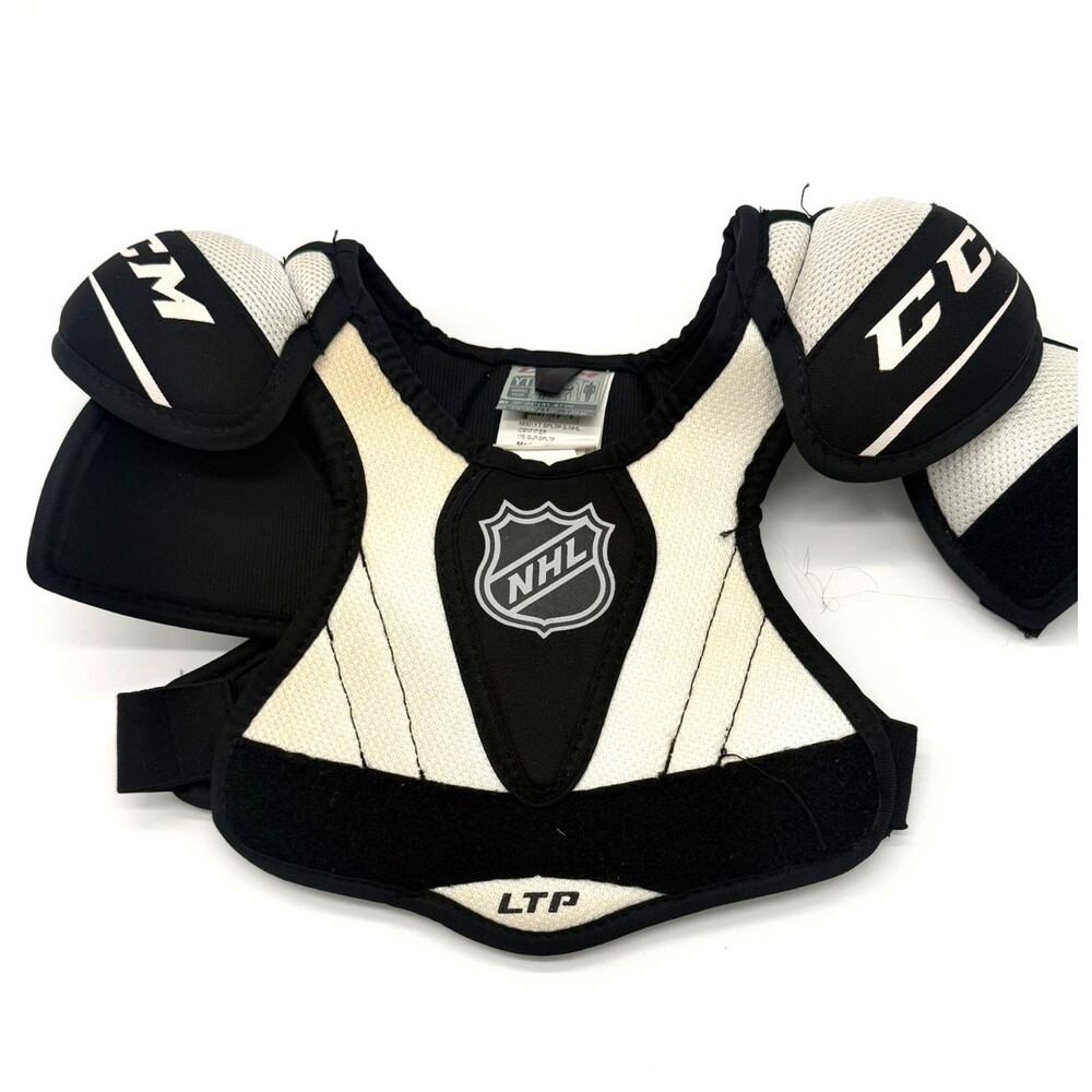 CCM NHL Learn to Play Hockey Shoulder Pads Youth Small YT S LTP White/Black